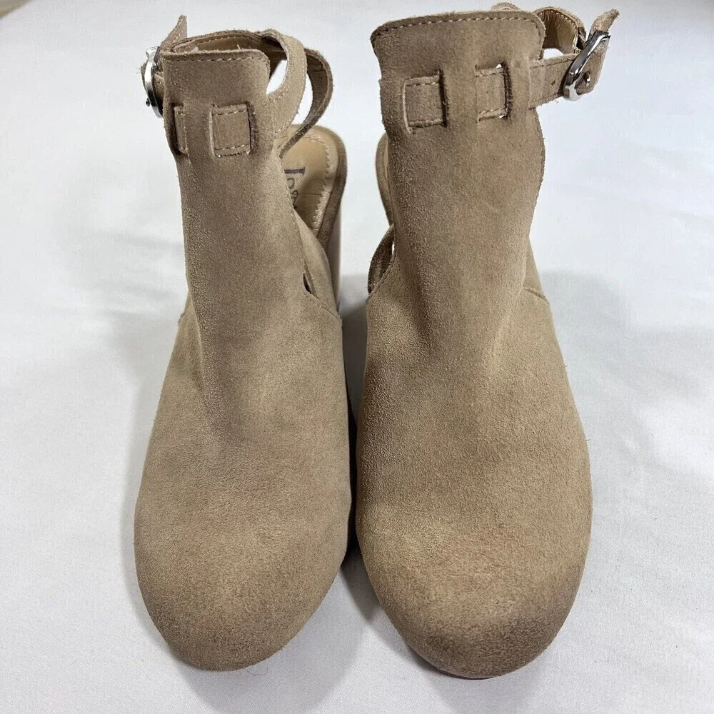 Latigo Simon Leather Suede‎ Closed-Toe Slingback sandal Booties Brown Size 8.5 M